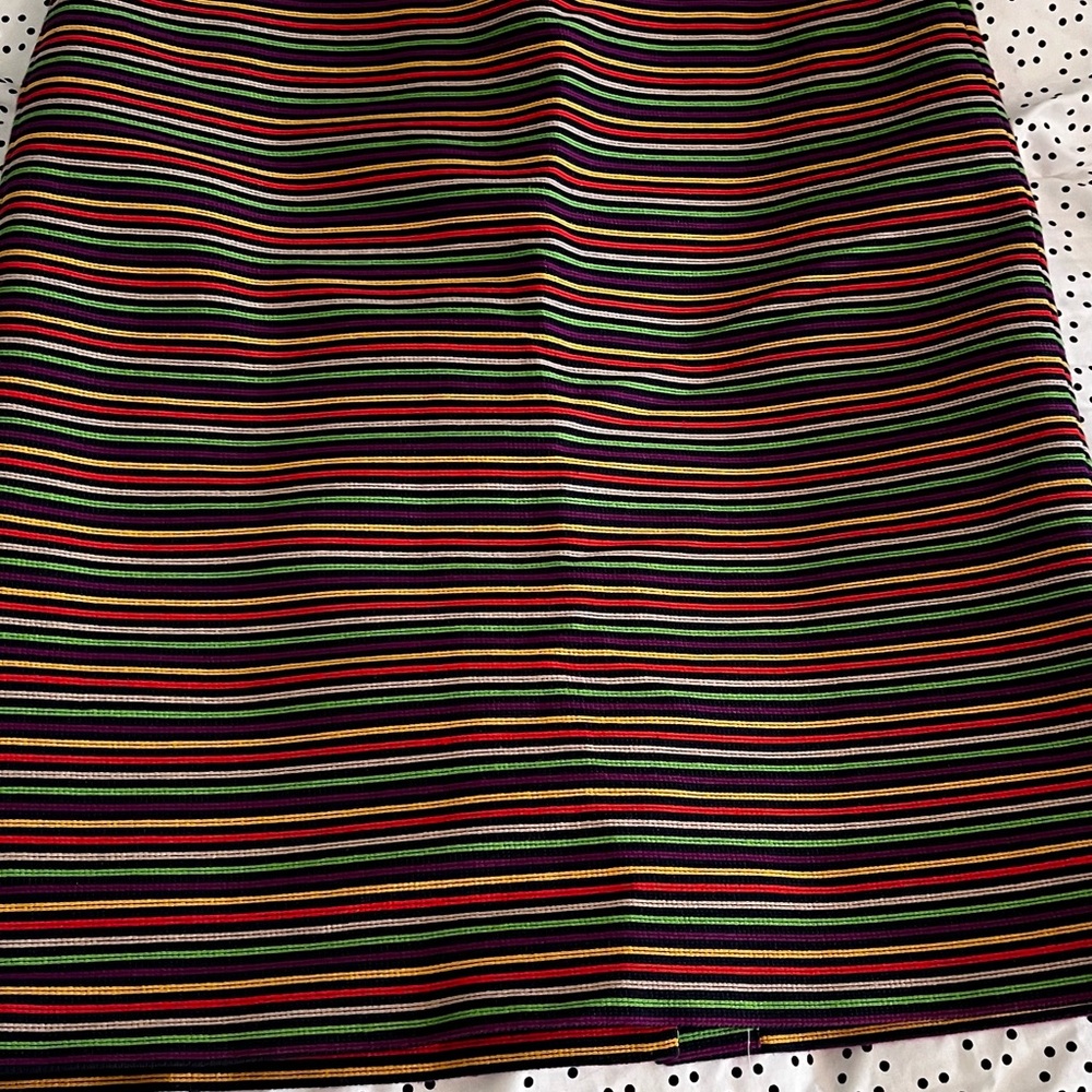 Talbots Striped Bright Multicolor Skirt Size 8